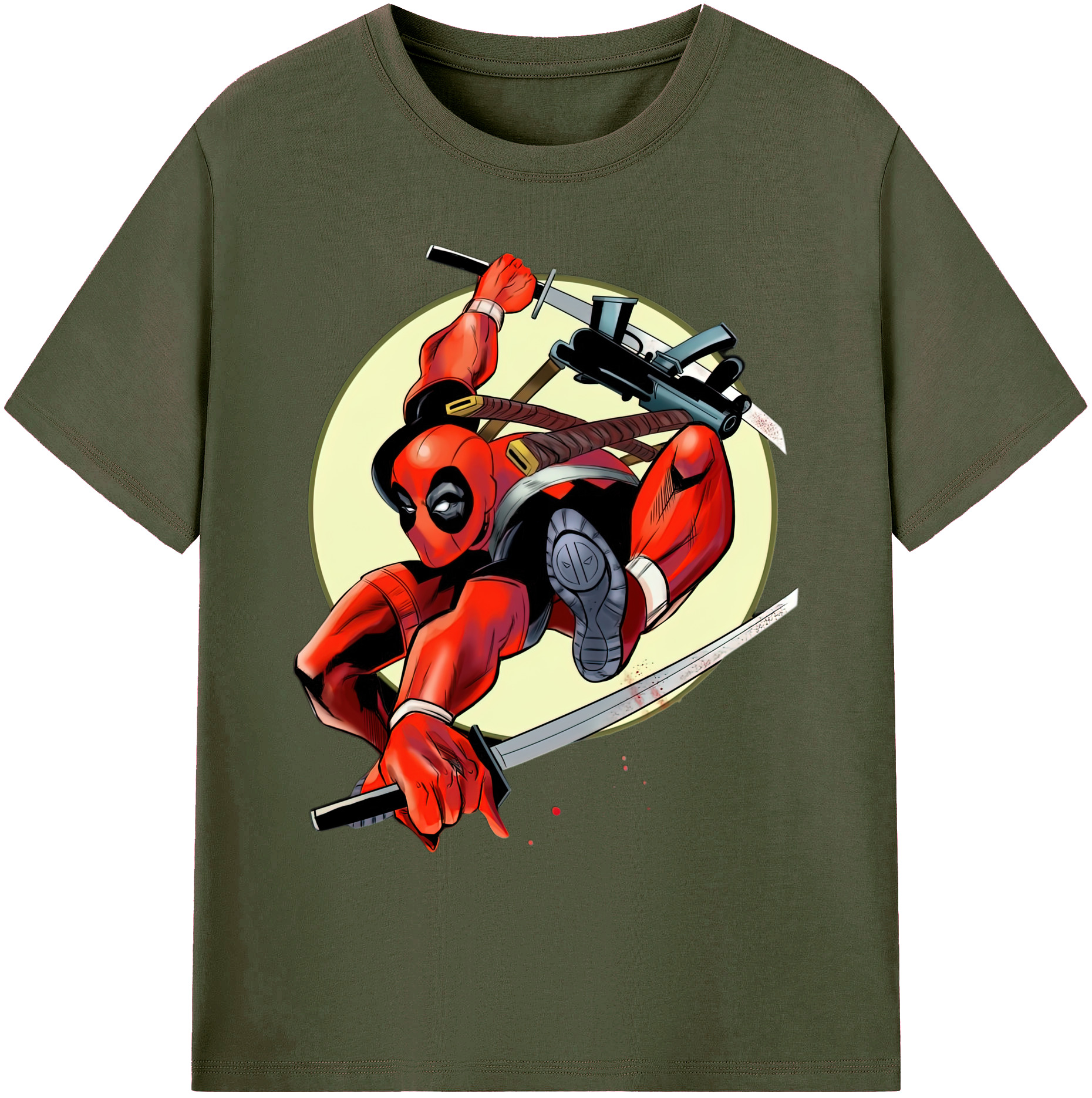 （画像用） Deadpool デッドプール 綿100％ メンズ半袖Tシャツ｜肌触りやわらか＆通気性